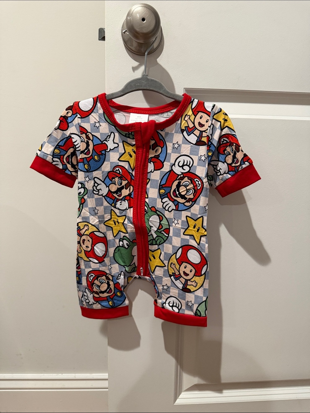 Baby Super Mario Bamboo One-Piece Romper size 0-3 months NEW